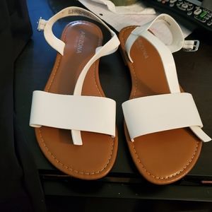 White sandals